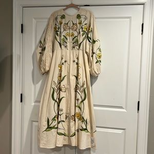 ASOS embroidered midi dress